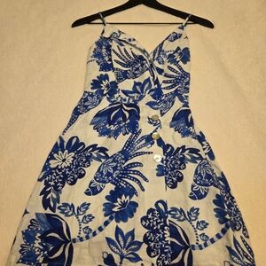 Farm Rio Floral Birds Mini Dress XS